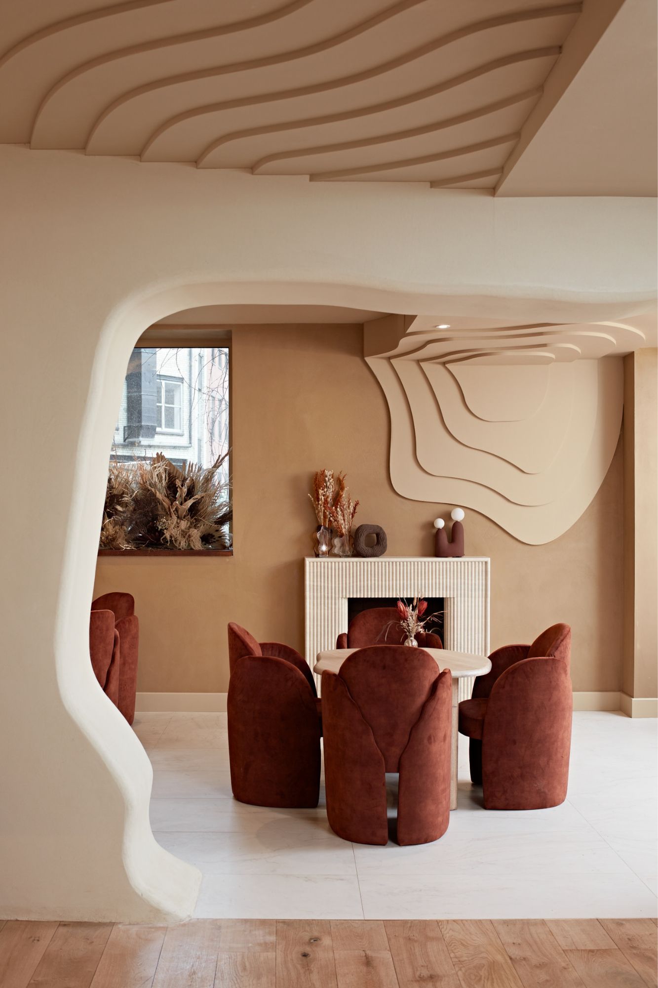 KAI Interiors, KAI Interiors Design a Futuristic and Fluid Restaurant
