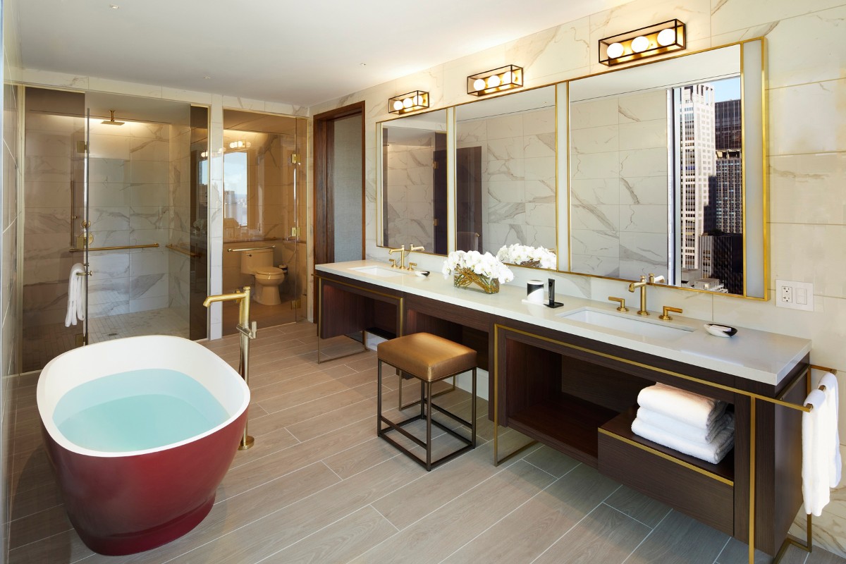 hotel, Hotel Penthouse Suite Designed to Accommodate Guests and Entertain