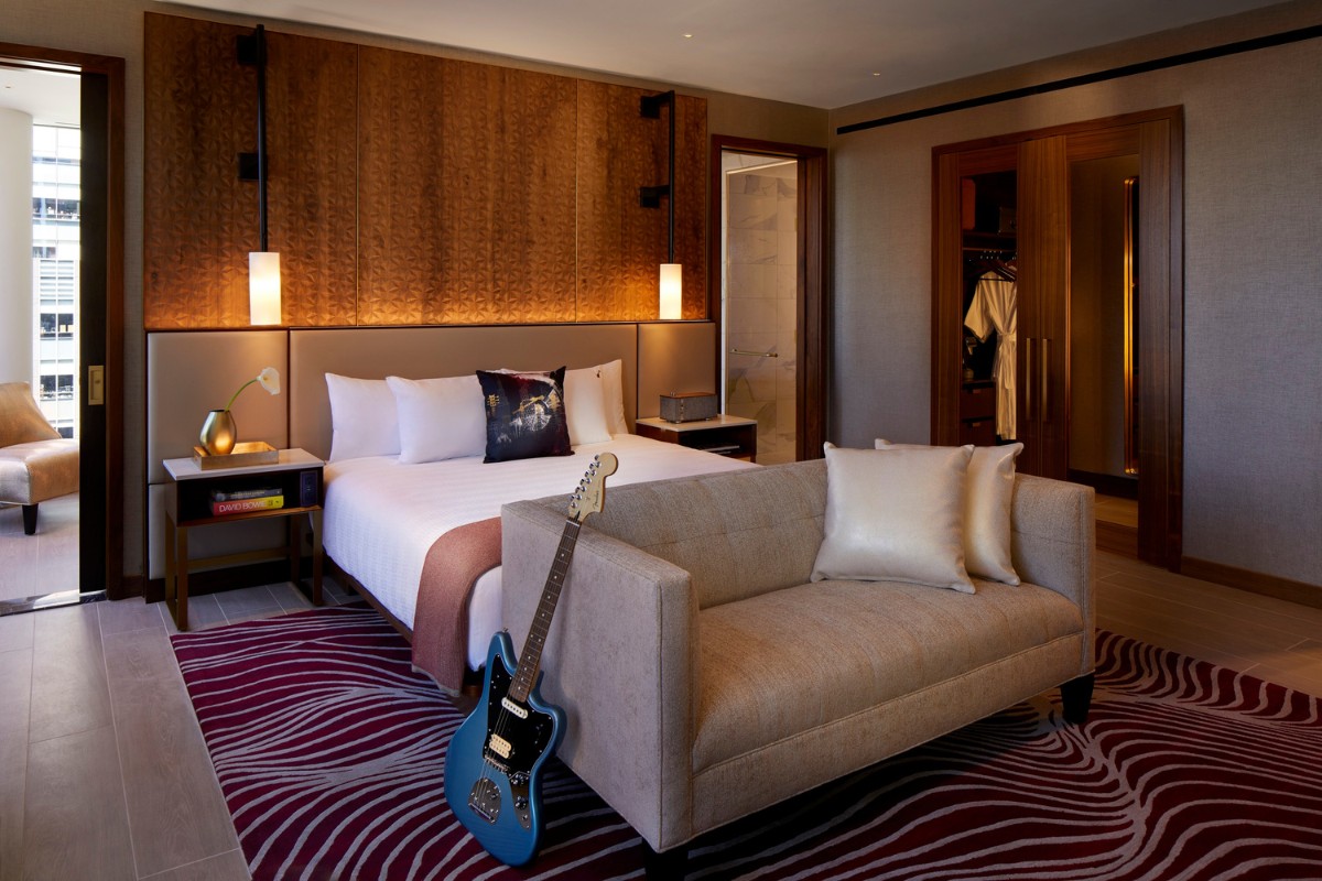 hotel, Hotel Penthouse Suite Designed to Accommodate Guests and Entertain