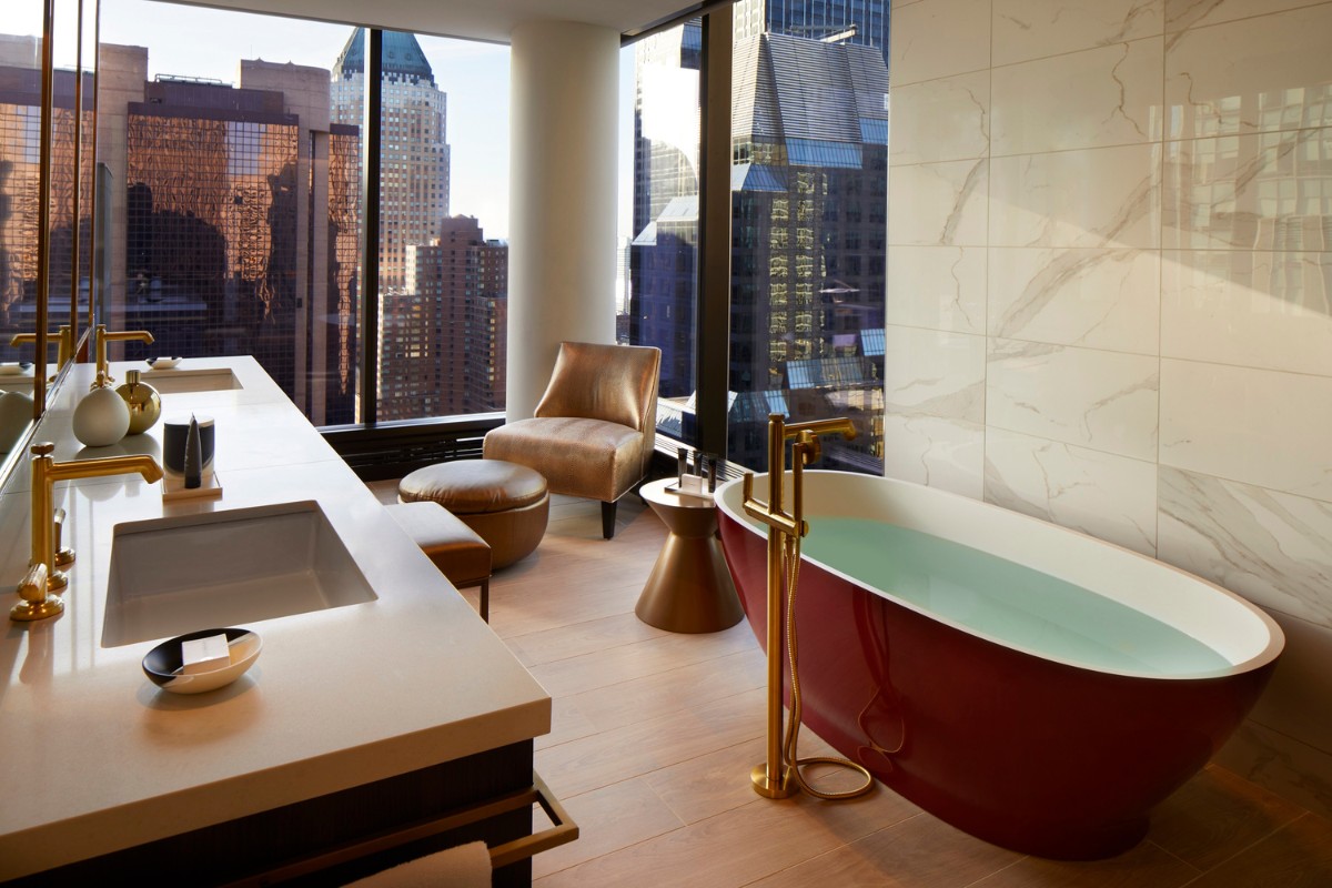 hotel, Hotel Penthouse Suite Designed to Accommodate Guests and Entertain