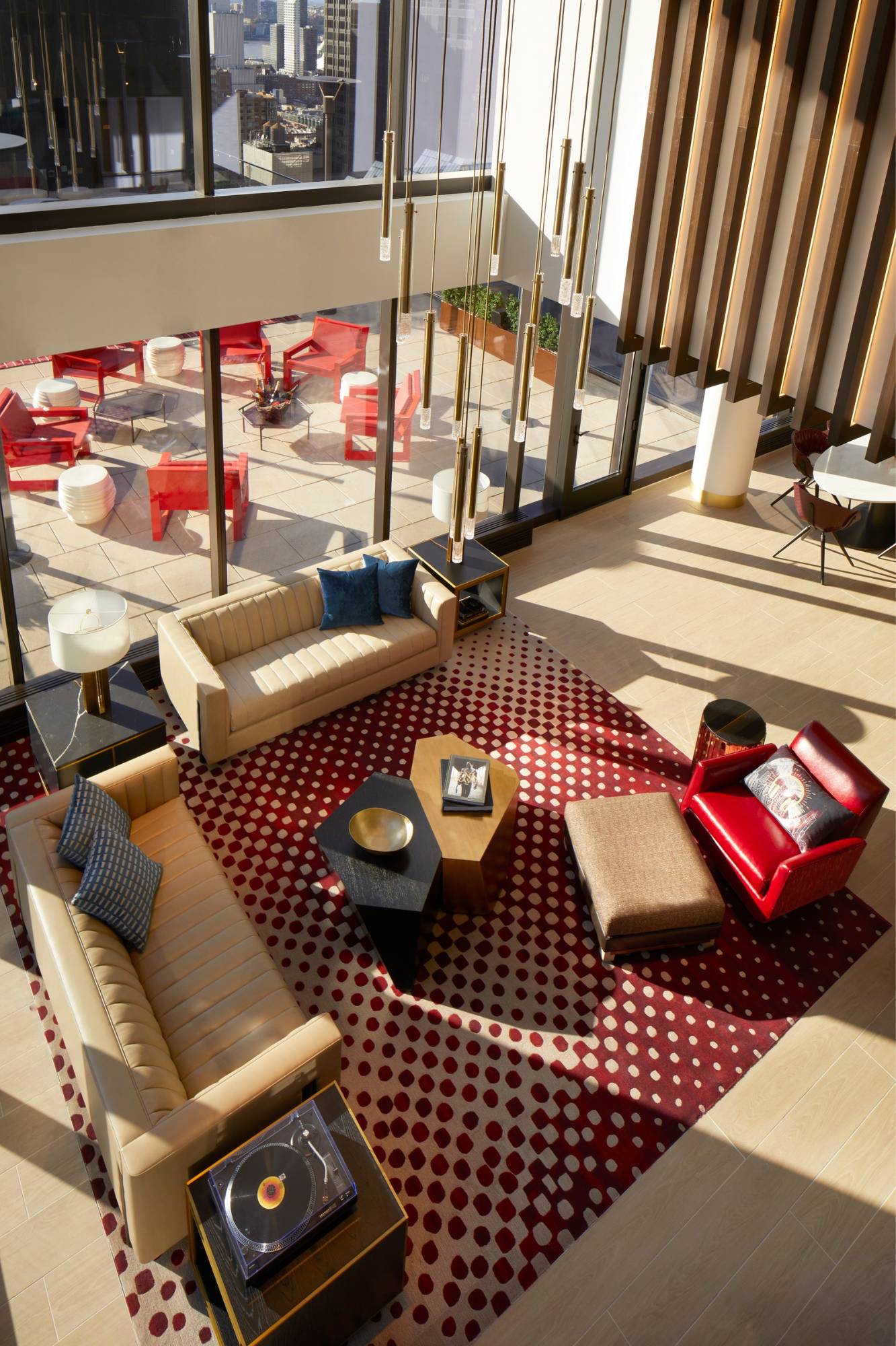 hotel, Hotel Penthouse Suite Designed to Accommodate Guests and Entertain